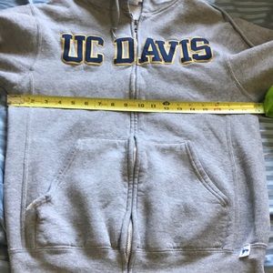 UC DAVIS UCD Hoodie embroidered sweater zipper